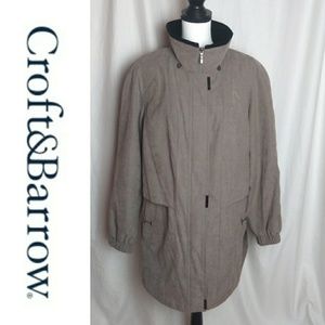 Croft & Barrow Brown/Taupe 1X Trench Coat